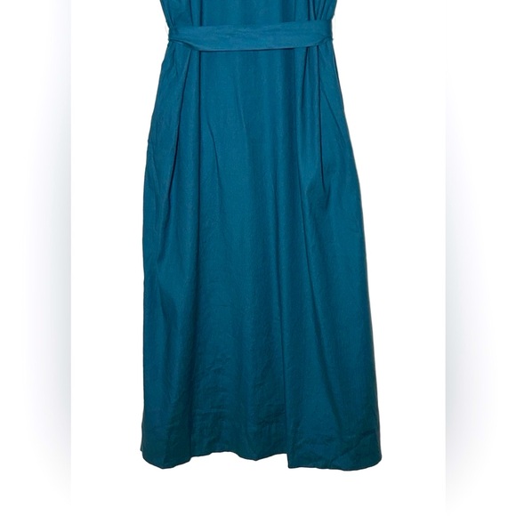 Elegant Blue Midi Shirt Dress - Picture 11 of 14